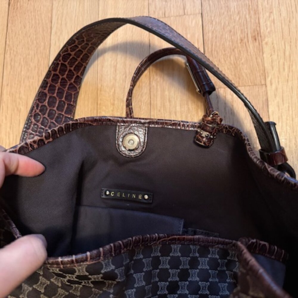 Celine Macadam Blazon Bittersweet Hobo Bag